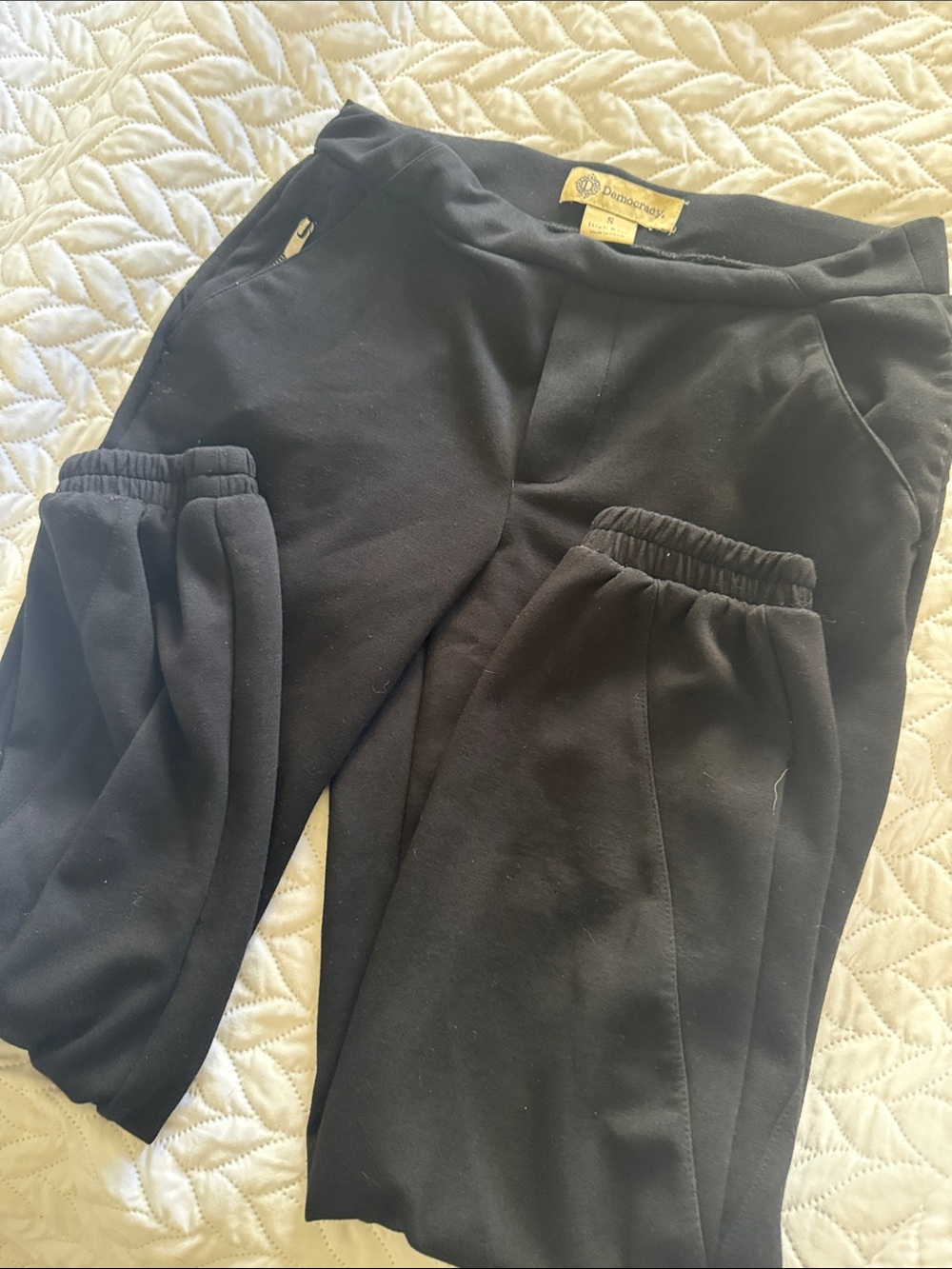 Boden Black Sweatpants with Elastic Cuffs